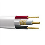 Кабель для видеонаблюдения КВК-В-1,5 2x0.50 мм2 75 Ом (белый)